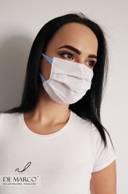Face protection - white cambric mask, Online sales throughout Poland