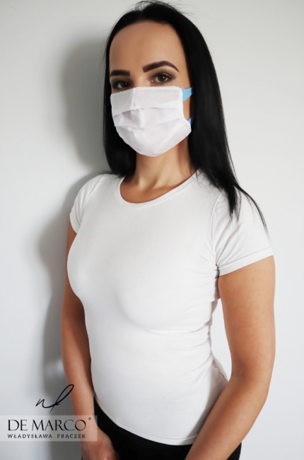White pandemic mask 2020/2021, Shopping online without leaving home from De Marco