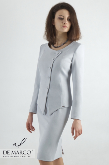 Gray business suit for delegation or for dinner with partners Hilaria, Online store #stayhome