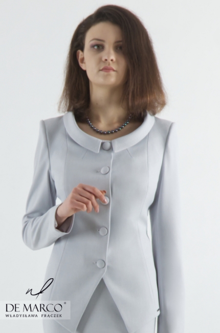 Modern suit Heladia - exclusive jacket with a pencil skirt, Polish production