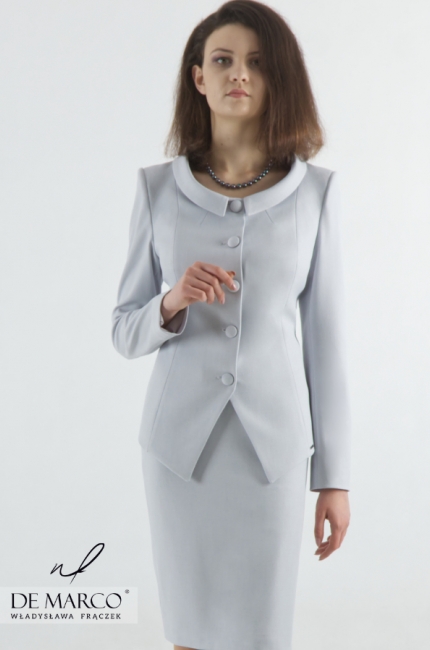 A unique suit designed Heladia in the studio of Władysława Frączek, Fashion and style 2020