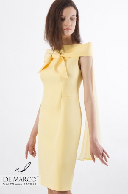 Najmodniejsza suknia w żółtym kolorze na wesele w lecie Mirona, Wymarzone kreacje 2020