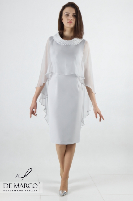 Unikatowa sukienka od projektantki mody z Frydrychowic Gracjana, Sukienki z jedwabiu dla puszystych
