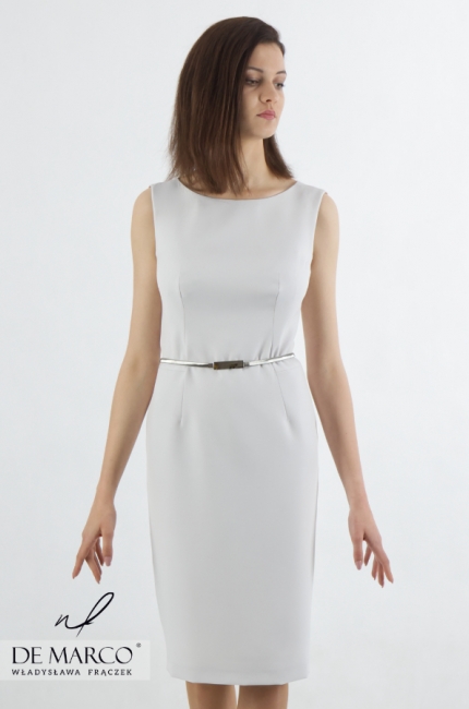 Ekskluzywna sukienka wizytowa na lato 2020/2021 Leona, Weselna moda dla puszystych pań