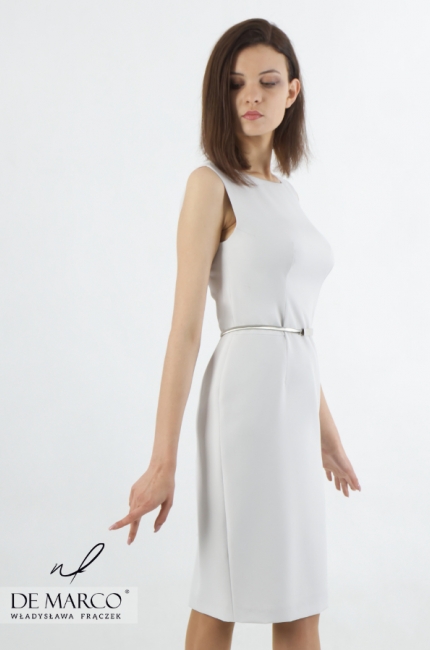 Piękna sukienka szyta na miarę dla mamy XXL Leona, Nowoczesne sukienki od De Marco 2020