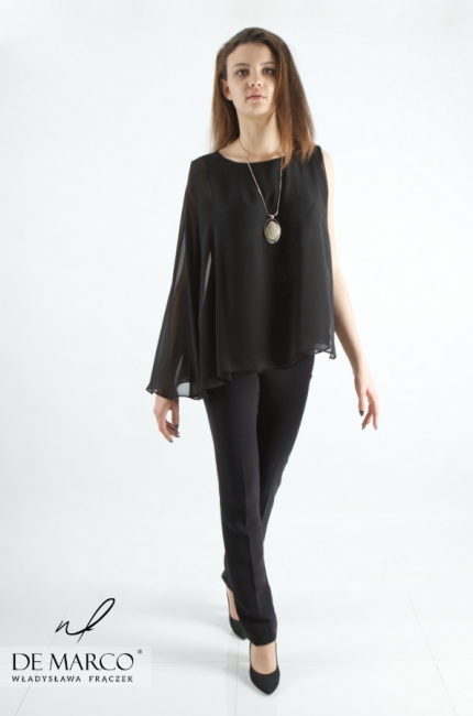 Airy comfortable elegant Adila chiffon blouse. Polish manufacturer DE MARCO