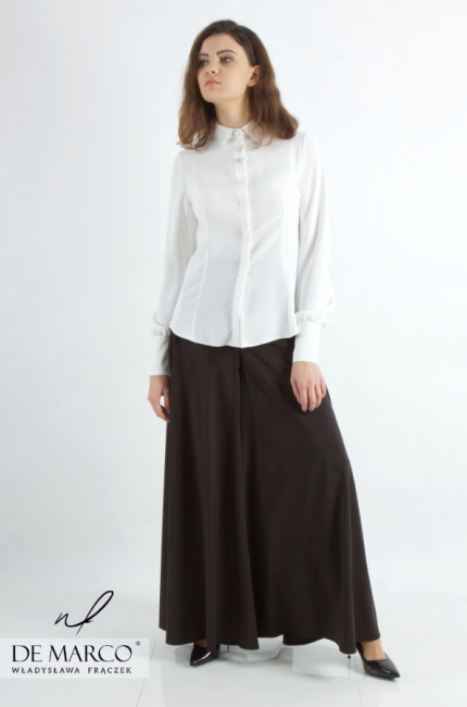 Classic simple white women's formal shirt. De Marco online store