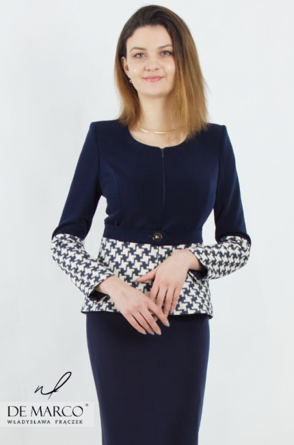 Elegant women's business attire. Business suit Dora