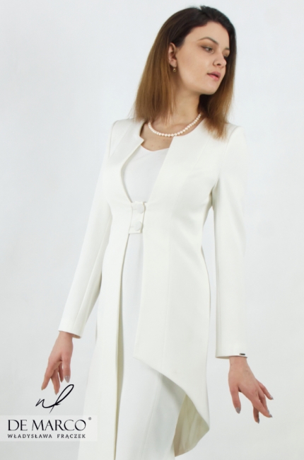 An elegant coat for a dress for a civil wedding - Nydia II
