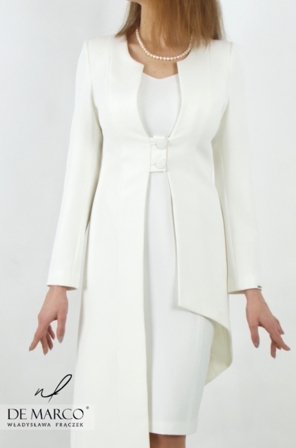 Styling for a civil wedding. Light coat for the dress - Nydia II