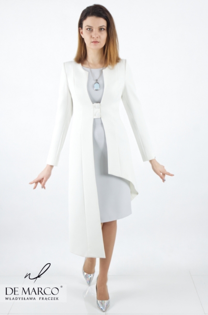 Formal pencil dress Basileja with a luxurious coat Nydia II