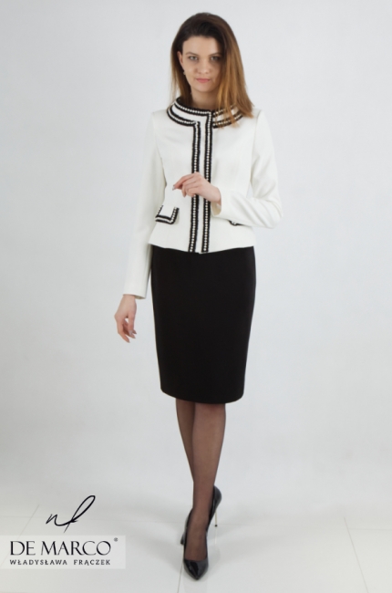 An elegant women's set of jacket with a skirt Artemia