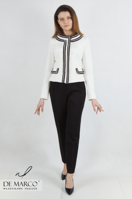 Women's cocktail outfit with trousers