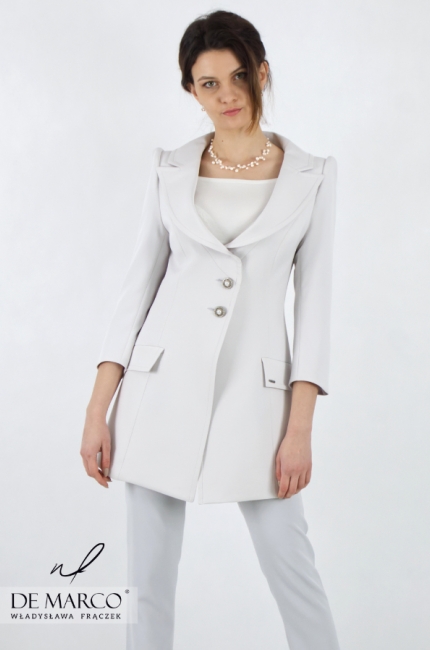 Really elegant ladies' outerwear. Women's jacket coat for a wedding communion