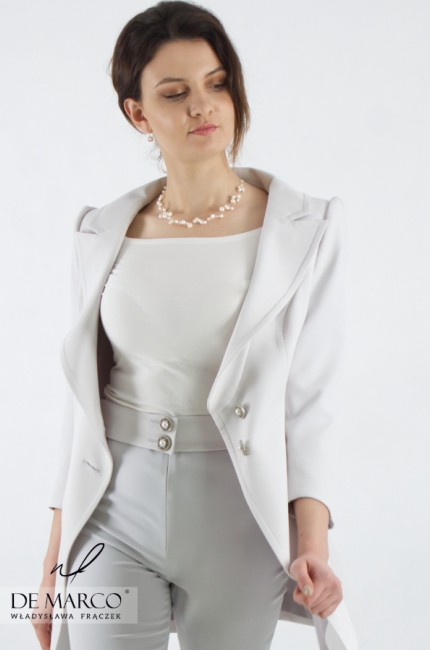 Coat for suit trousers. De marco fashion showroom
