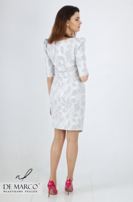 Elegant jacquard formal dress. The most fashionable pencil dresses from the Polish designer Władysława Frączek