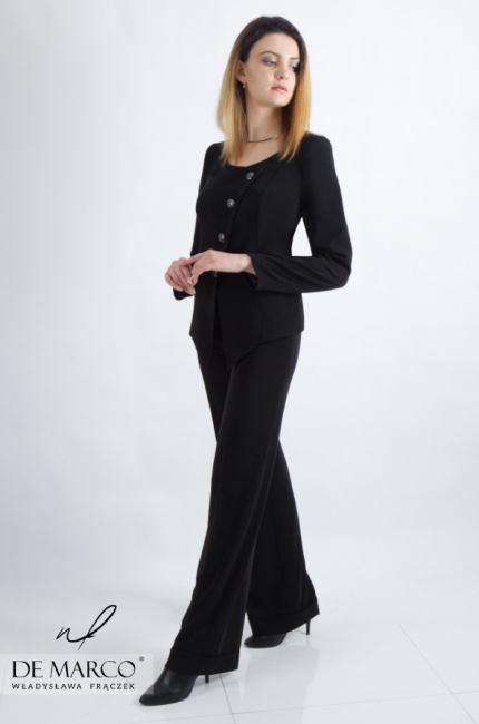 The most fashionable women's black formal trousers. The most fashionable classic black women's suits