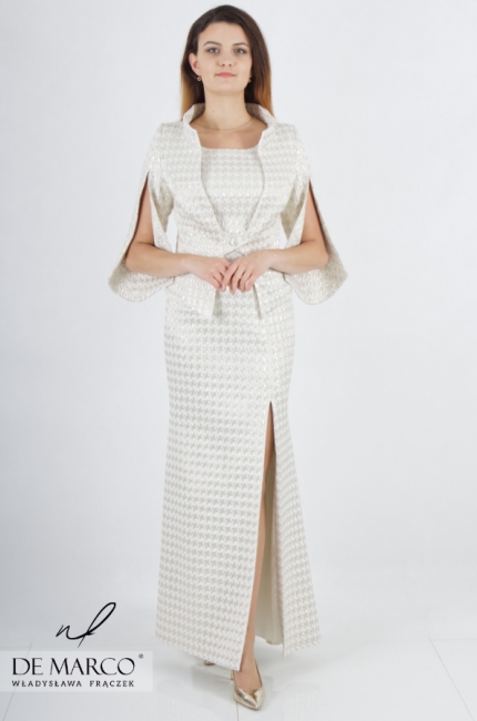 Wedding sets sewn in Poland. The most fashionable long dresses and jackets for the wedding