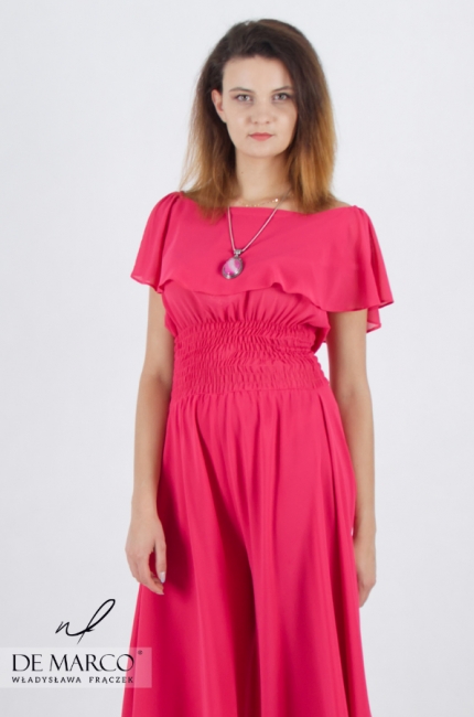 Elegant chic red ladies jumpsuit for wedding party anniversary exhibition. De Marco online store