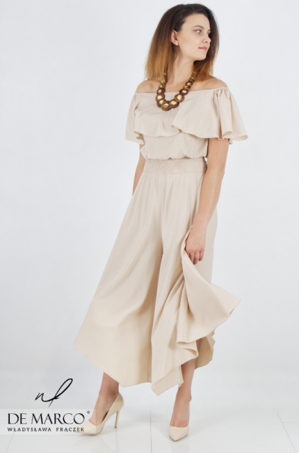 Original jumpsuit for special occasions from the designer. De Marco online store tailor-made sewing