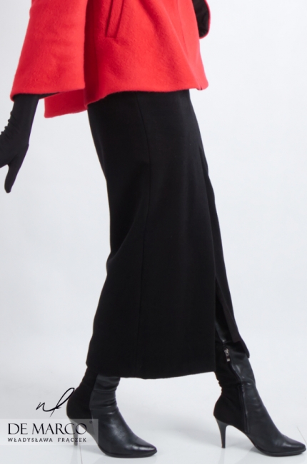 Wełniana spódnica maxi z płaszczem wełnianym na akcje charytatywne w plenerze i zbiórki