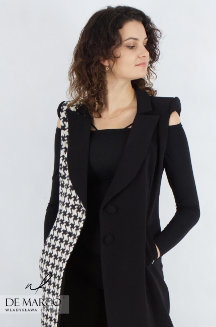 Black ladies' evening formal vest. De Marco online store