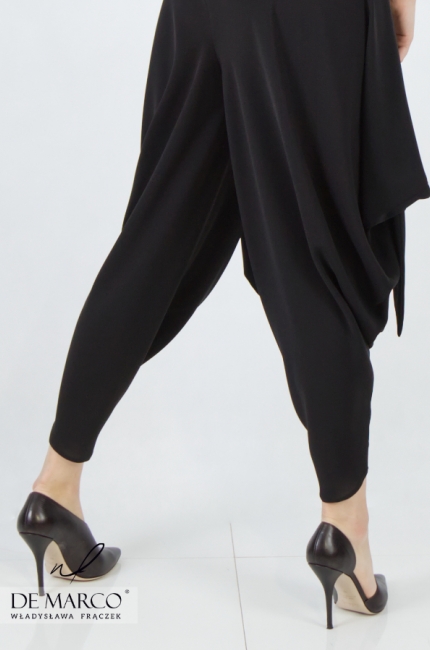 Comfortable, casual black dress pants from the designer Władysława Frączek. Made to measure De Marco