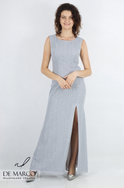 Romantic maxi evening ball gown. The most fashionable classic simple evening dresses. De Marco online store