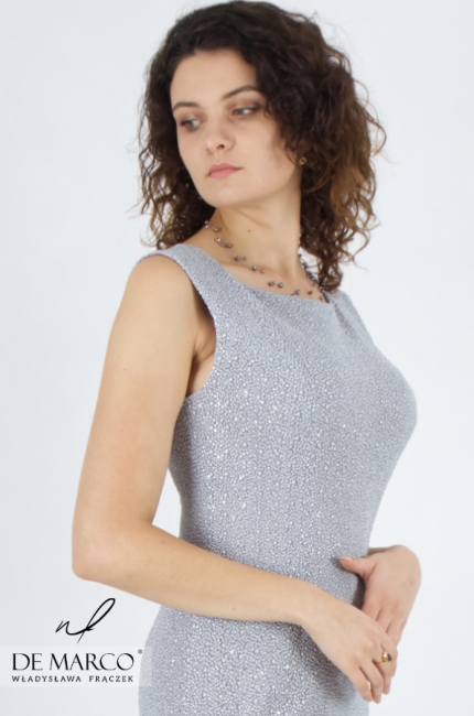 A beautiful elegant dress for a wedding mother from the designer. Luxurious wedding creation 2023