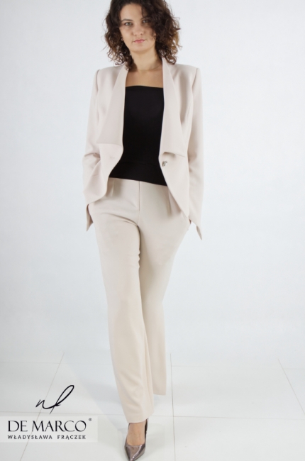 Ladies' beige formal suit. De Marco online store