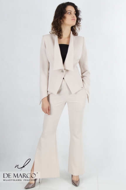 Romantic modern meringue women's suit from the Polish designer Władysława Frączek