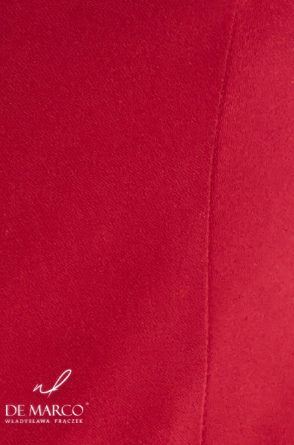 Wine red styling. Smooth women's sets in the color of the year 2023 according to Pantone