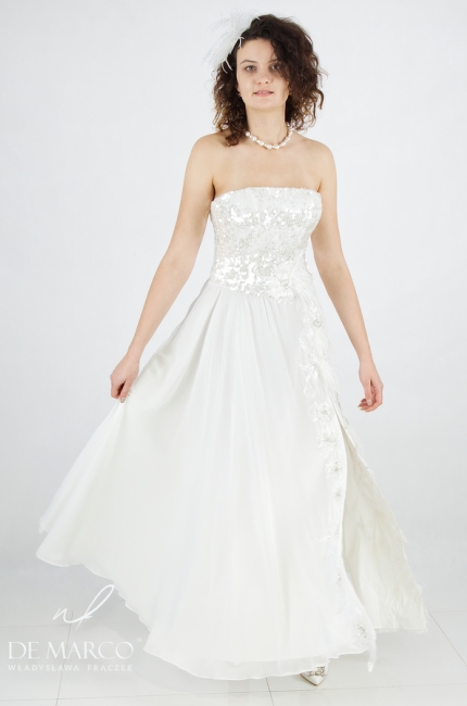 Romantic elegant corset wedding dress. De Marco online store