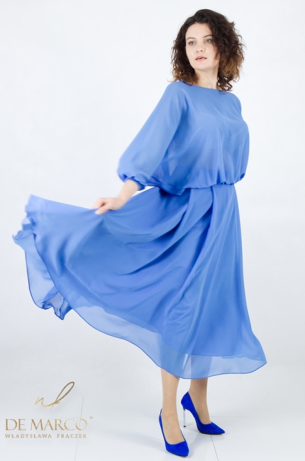 Romantic casual loose chiffon formal dress. De Marco online store