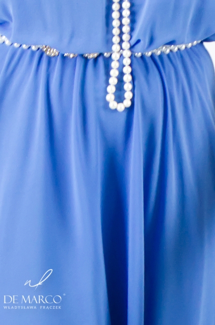 Swobodna, zwiewna suknia maxi z szyfonu wiskozowego. Sklep internetowy De Marco
