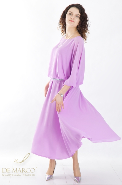 The most beautiful additions and accessories from the Polish manufacturer of luxurious women's clothing De Marco. Powder lavender belt with cubic zirconia. De Marco online store