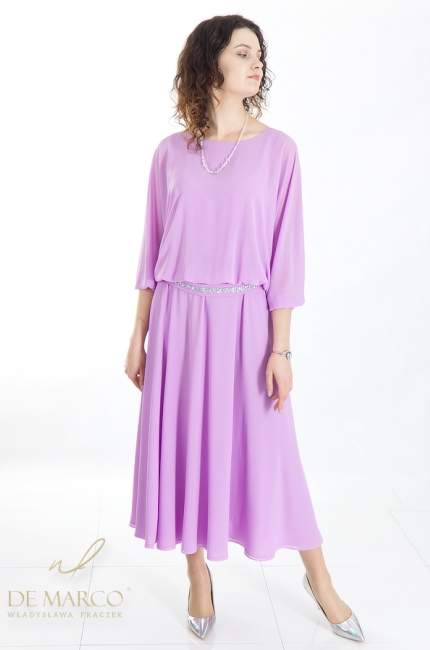An elegant evening formal belt for styling in powder purple. De Marco online store
