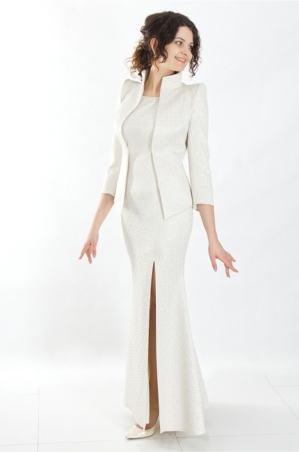 Exclusive glamor style wedding dress with a jacket. De Marco online store