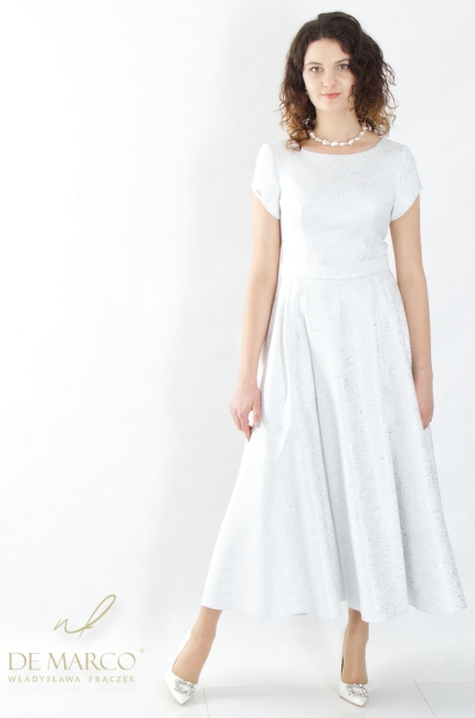 Elegancka sukienka koktajlowa dla Mamy Wesela Chrzestnej Teściowej. Sklep internetowy De Marco