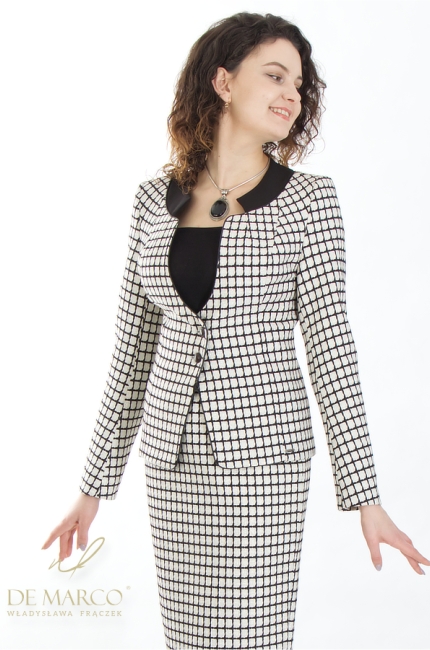 Luxurious business sets with a skirt suits women's suits for businesswomen. Tailor made by De Marco