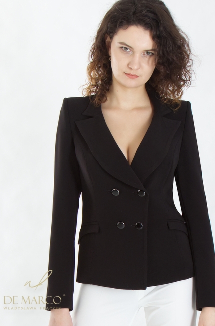 Women's formal evening business jacket. Tailor made by De Marco