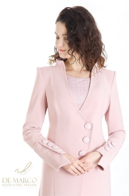 What coat to wear with a long wedding dress? Elegant dress coats for the Wedding Mom. Tailor made by De Marco