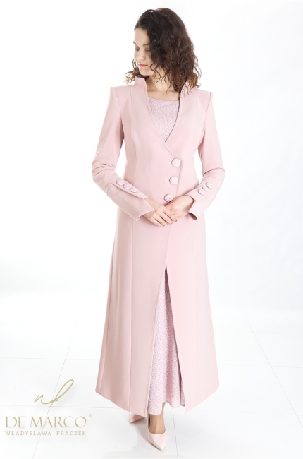 A modern dress coat for a formal dress. De Marco online store