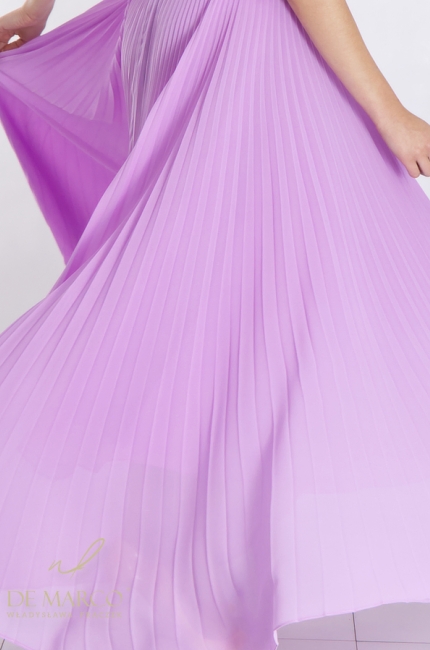 Luksusowa suknia sukienka wyjściowa idealna na wesele w odcieniach fioletu. Modne fioletowe sukienki na przyjęcie maxi. Sklep internetowy De Marco