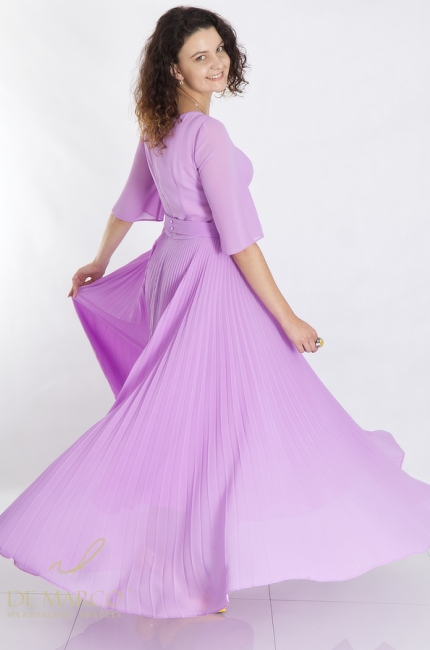 Branded formal dress from De Marco in powder purple. De Marco online store