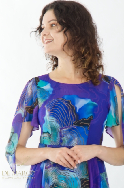 Airy comfortable summer dress, perfect for a garden party, wedding, communion, anniversary, jubilee. De Marco online store