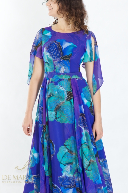 Sensual chiffon dress by De Marco, perfect for the summer. Tailor made by De Marco