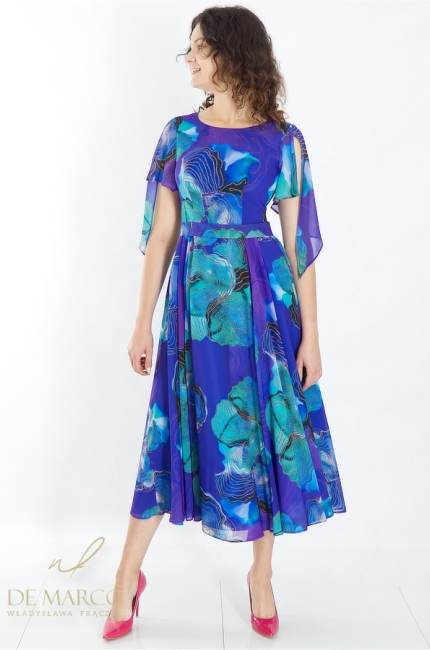 Romantic cocktail dress for the summer. Polish producer De Marco