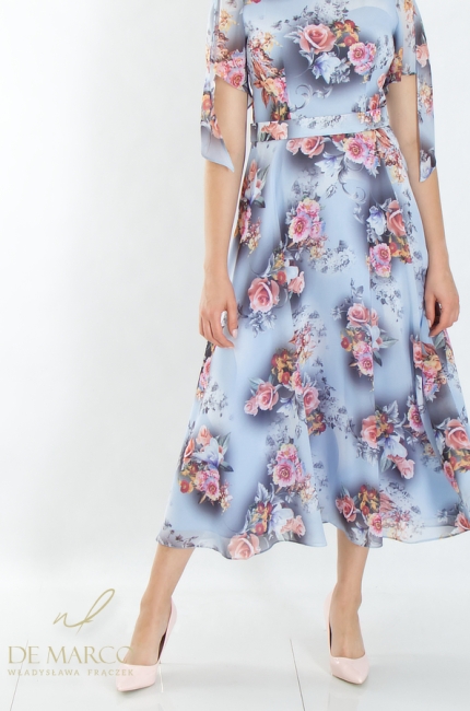 Beautiful floral dresses dedicated to summer holidays in Dubai, Hipshan, Turkey, Tunisia, Egypt. De Marco online store