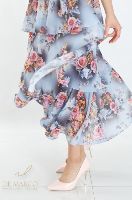 Najpiękniejsze modne wygodne sukienki na lato z motywem kwiatowym. Sklep internetowy Atelier De Marco